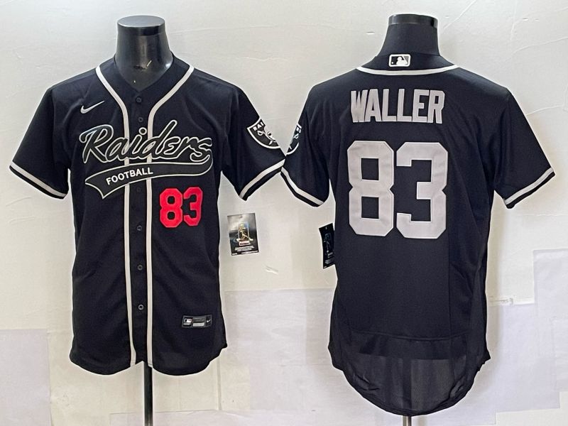 Men 2025 Oakland Raiders #83 Waller black Joint Name Nike Elite NFL Jersey style 01->oakland raiders->NFL Jersey